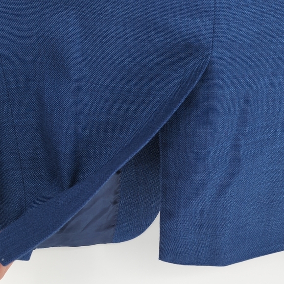 19922 Lauren Ralph Lauren # Button Blazer Blue size 44L preppy classic nautical - Picture 7 of 9